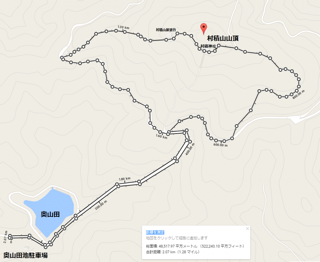 村積山ウォーキングマップ